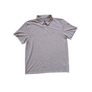 Vuori Men's Knit Twill Polo Heathered Performance Moisture Wicking Shirt Size XL
